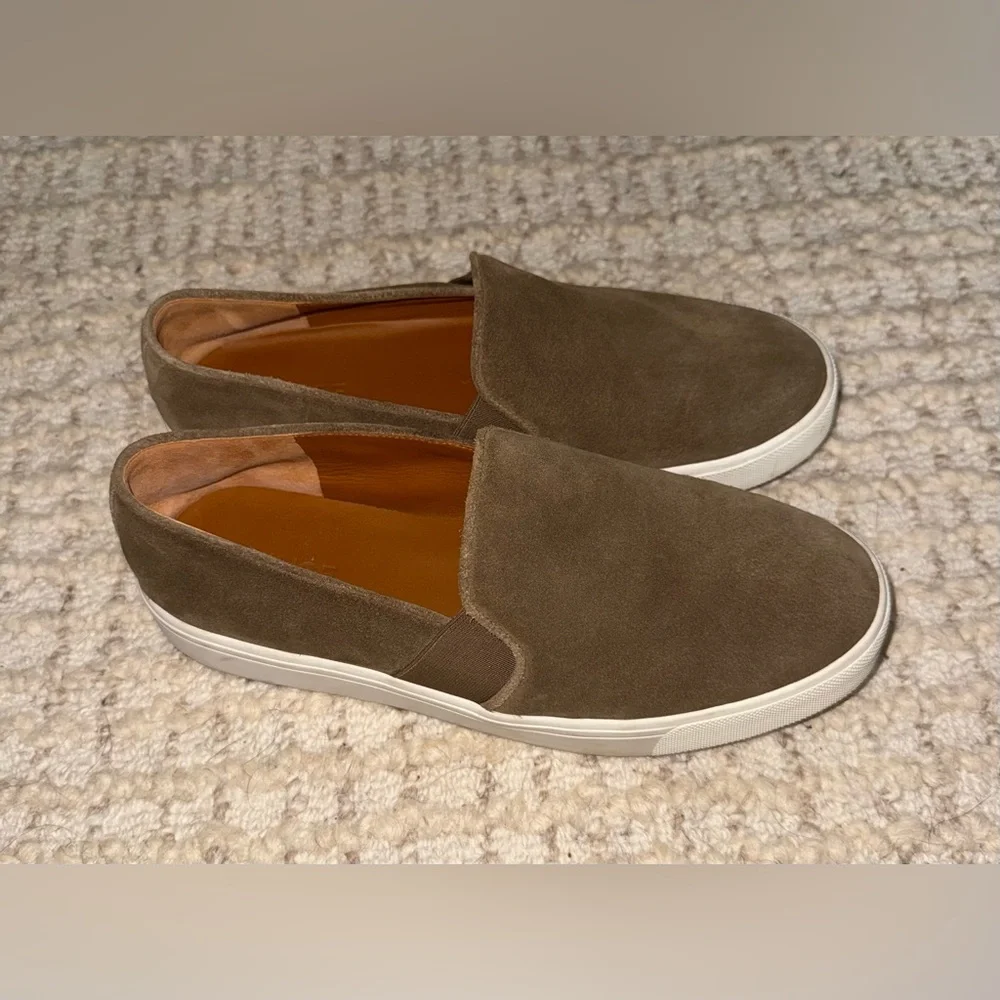 VINCE. Preston-B Slip On Suede Sneakers in Light Brown Size 7.5